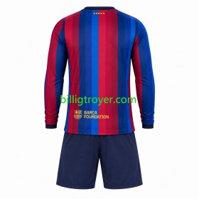 Billige Fotballdrakter FC Barcelona Barn Hjemmedraktsett 2026/27 Langermet